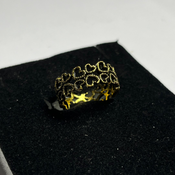 Elegant Love Heart Bronze Ring: A Timeless Piece - Image 2