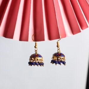 Blue and Red Traditional Jhumki