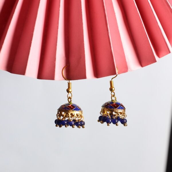 Blue and Red Traditional Jhumki