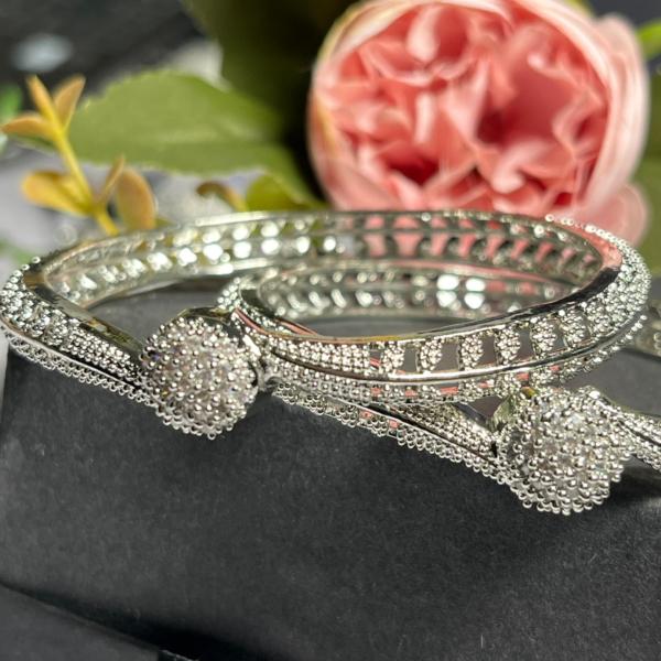 Moonlit Silver Bangles - Image 2